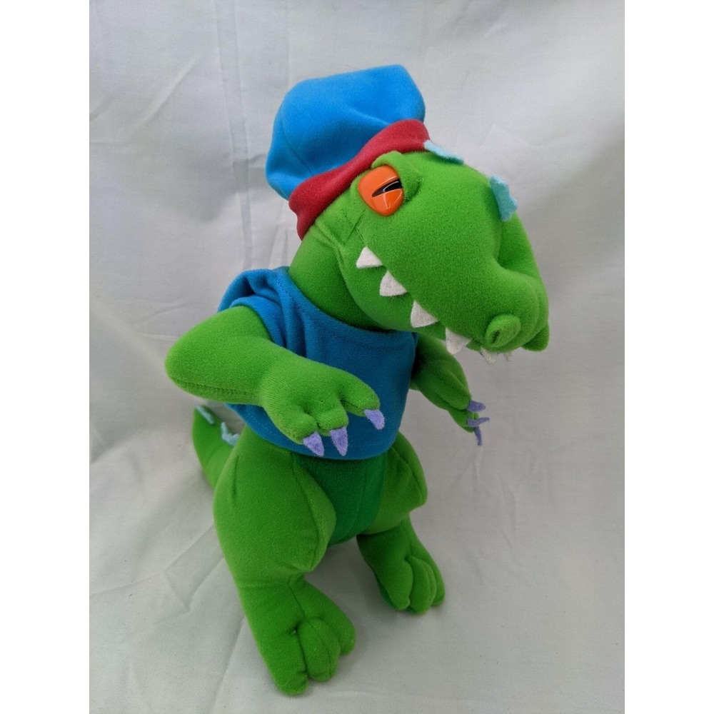 Mattel Rugrats Reptar Dinosaur Plush 11 Inch 1997 Stuffed Animal Toy‎